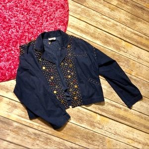 🔥🔥Embellished denim blazer.